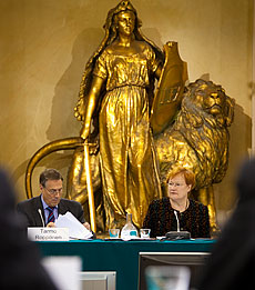 Presidentti Halonen ja puheenjohtaja Tarmo Ropponen
